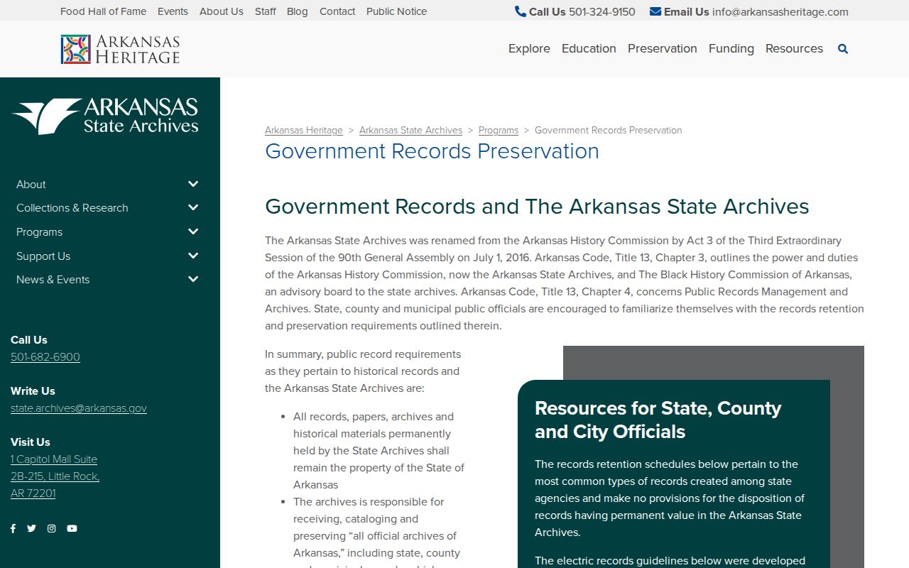Arkansas State Archives resource for historic Pope County arrest records